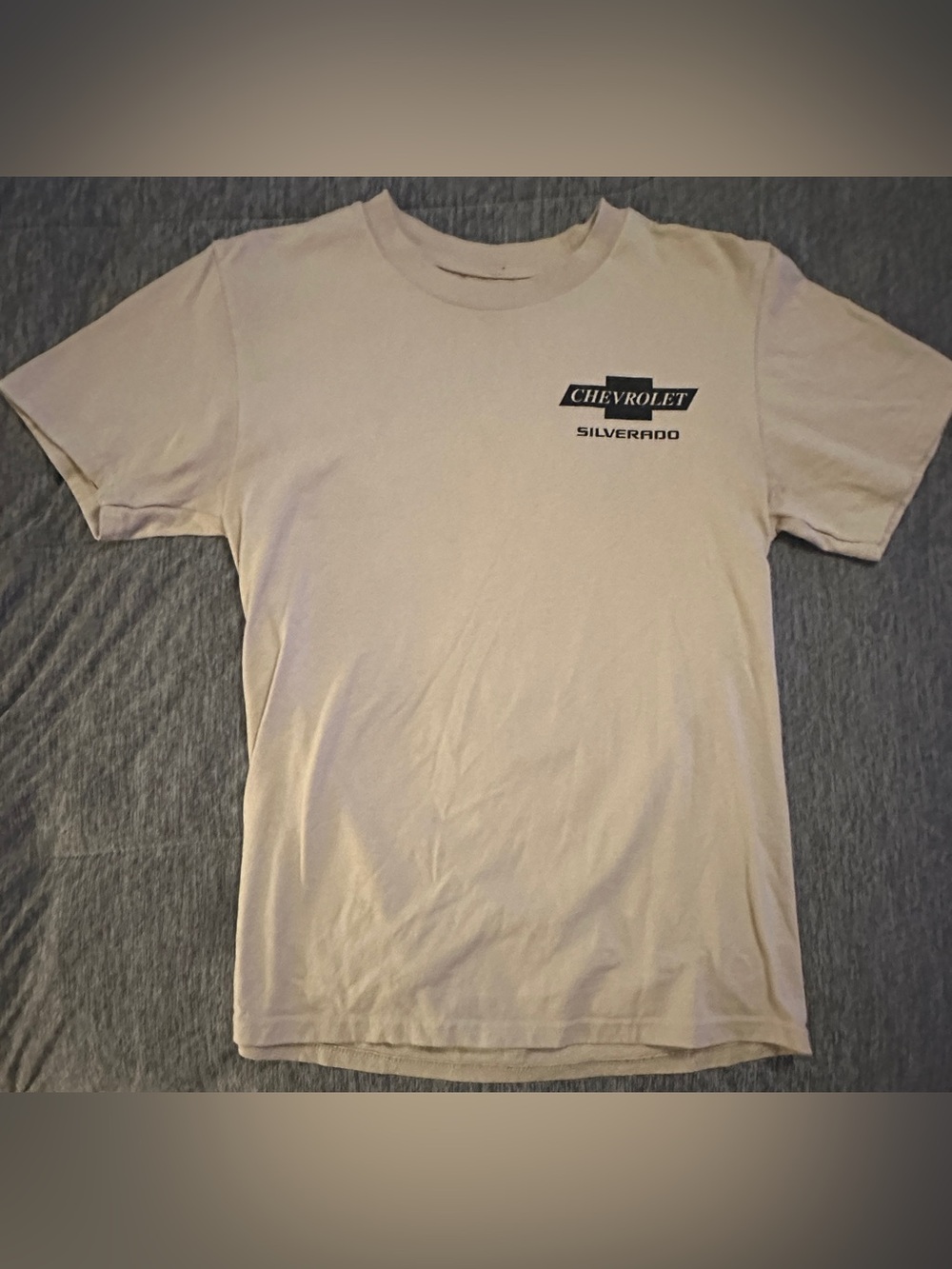 Chevrolet Silverado Square Body Men's Cream Logo T-Shirt